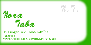 nora taba business card